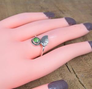 Anillo de Plata de Ley 925 sólida, joyería, anillo de promesa, regalo de boda, piedra preciosa turquesa Natural, anillo de plata fina hecho a mano, joyería - Product Image 3