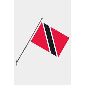 Ensemble de mât de drapeau télescopique mural en aluminium pour drapeaux personnalisés, drapeau en nylon 3x5 pieds, impression numérique, utilisation automobile - Product Image 1