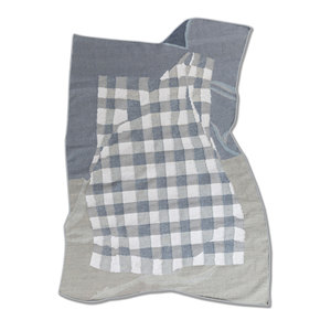 Alfombras de Lana Hechas a Mano con Diseño de Cuadros Azules Adwp-13085, Tejido Plano para Uso Doméstico, Rectángulo Grande con Patrón de Diamantes para Sala de Estar, Dormitorio, Habitación Juvenil - Product Image 1