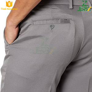 Pantalones Cargo elásticos de ajuste Regular para hombre, rectos, de secado rápido, transpirables, 100% algodón, cintura de tela tecnológica, conveniente quinto bolsillo - Product Image 4