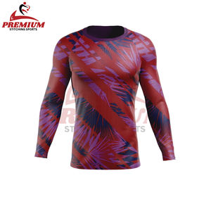 Camisa de baño de protección solar anti UV personalizada de manga larga Rashguard de compresión Rash Guard con diseño gráfico Baselayer - Product Image 4