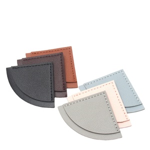 Sector Bookmarks PU Leather Fan-shaped Bookmark for Promotion PU Page Corner Reading Bookmark for Reader Student Can Custom Logo