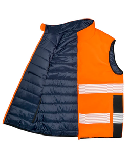 Vêtement de travail haute visibilité, veste de sécurité sans manches avec bande réfléchissante pour les travailleurs du bâtiment et les travailleurs en extérieur - Product Image 5