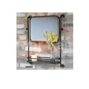 Miroirs dorés pour le mur Miroirs en métal Décoration de la maison Art mural Miroir décoratif Convient pour le salon Chambre à coucher Décor - Product Image 2