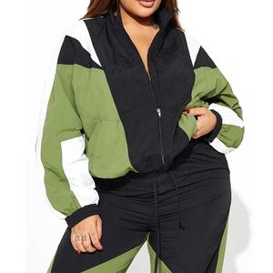 Conjunto cortavientos para mujer ligero y elegante de talla grande Cintura alta Característica a prueba de viento Tallas grandes para correr y hacer ejercicio - Product Image 5