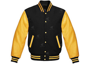 Veste de Baseball en Cuir Véritable 100% de Haute Qualité avec Doublure en Laine Confortable, Personnalisable avec des Lettres, Vêtement d'Hiver pour Hommes, Manches Longues de Haute Qualité - Product Image 6