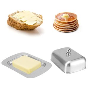 Food Grade Tableware Oval Stainless Steel Creative Butter Dish Best Latest Latest Made <b>by</b> king Internationale - Product Image 5