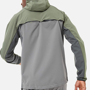 Venta caliente contraste de color 100% poliéster impermeable ligero al aire libre correr atletismo chaquetas para hombres - Product Image 2