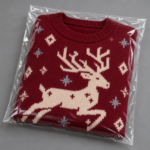 Pull tricoté personnalisé pour homme, motif renne de Noël, jacquard bordeaux, col rond, pour l'hiver et les fêtes, vente en gros OEM - Product Image 6