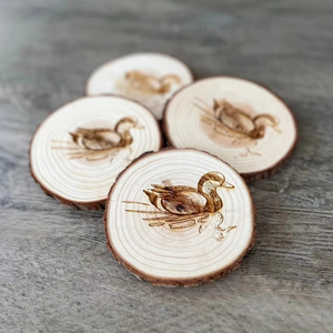 Posavasos de madera y piedra de bambú ecológicos, posavasos clásicos duraderos para bebidas calientes y frías en casa - Product Image 1