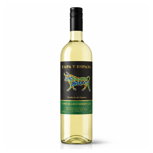 Capa y Espada - Vino Blanco Semiseco Airn Macabeo 11% ABV, Vino Blanco Español 750ml - Product Image 1