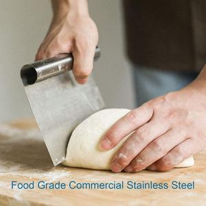 Fabricante al por mayor de acero inoxidable para pastelería, pan, pizza, masa, raspador, picador, utensilio de cocina multiusos, cocina, hornear - Product Image 2