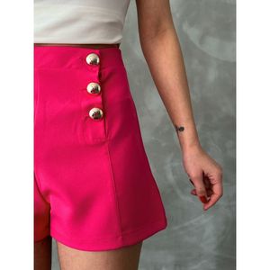 Shorts Decorativos con Botones Color Fucsia para Mujer, Producto al por Mayor de Topshow - Product Image 2