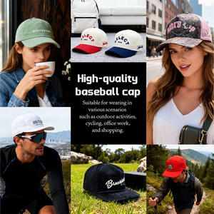 Casquette de baseball à 5 panneaux à visière incurvée avec logo personnalisé brodé, bicolore, pour femmes et enfants, en coton suédé, 2026 - Product Image 5