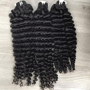 Extensions de cheveux humains noirs 100% vierges vietnamiens, qualité supérieure, double trame, bouclés à l'eau - Product Image 3