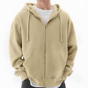 100% algodón en blanco grueso transpirable pesado cremallera sudaderas con capucha Logotipo de impresión personalizada hombres Zip up sudaderas con capucha y sudaderas servicio OEM - Product Image 6