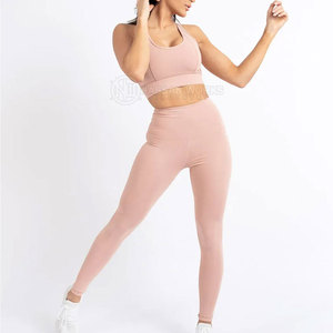 Ensemble de yoga pour femmes, nouvelle arrivée, sur mesure, motif uni, respirant, spandex/nylon, ensemble 2 pièces, meilleur prix, faible MOQ - Product Image 2