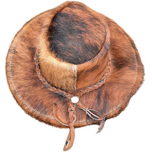 Sombreros de piel de vaca genuina para hombres ajustables de alta calidad a la venta precio asequible tendencia último estilo sombreros de piel de vaca - Product Image 4
