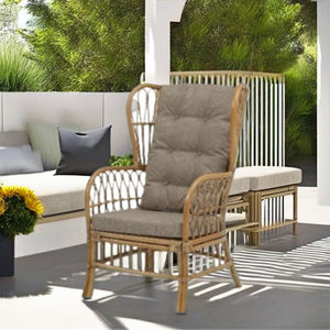 Chaise Kimberly en rotin, élégante et confortable, pour le salon, meubles élégants faits à la main, durables - Product Image 3