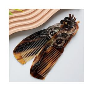 Peigne en corne naturelle outil fait main durable écologique fabriqué à partir de corne finition lisse polie parfait pour les hommes et les femmes style - Product Image 6