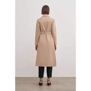 Manteau Trench Croisé Imperméable et Respirant pour Femme, Coupe-Vent Tissé Imprimé, Manches Longues, Élégant, Taille Unique, Idéal Automne - Product Image 6