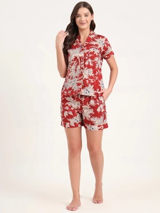 Conjunto de Dos Piezas para Mujer, Camisa con Estampado y Mangas con Volantes, Estilo Casual y Elegante - Product Image 3