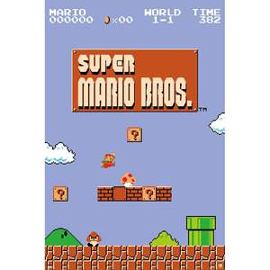 Super Mario Bros. Level 1-1 <b>Poster</b> Durable Paper Design for Wall Decor - Product Image 1