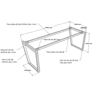 HCTC016 Trapez Concept Assembly System Solid Wood 180x80 Conference <b>Table</b> <b>Legs</b> Minimalist Design <b>Adjustable</b> for Hotels Offices - Product Image 5