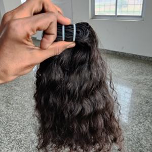 Wholesale 100% Indian Virgin Human <b>Hair</b> Extensions Cuticle Aligned Loose Deep Wave <b>Curly</b> Bundles Black Raw Unprocessed for Women - Product Image 2