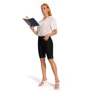 Vestido Casual de Trabajo Jenna Rose con Dobladillo Cruzado, Pantalones Cortos con Dos Bolsillos Delanteros, Tejido Transpirable de Spandex/Poliéster - Product Image 1