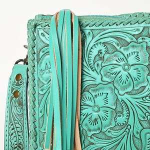 Bolso bandolera de estilo bohemio de la mejor calidad, decoración de borlas de cuero genuino de marca, bolso informal de Color personalizado para mujer - Product Image 4