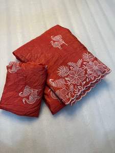 Sari de diseñador de Oro suave de calidad superior con hermoso bordado múltiple C-Pallu Saree con - Product Image 6