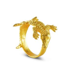 Servilletero de capullos de múltiples flores blancas con accesorios decorativos de estilo único hechos a mano, servilletero de oro real - Product Image 4