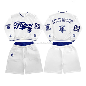 Conjunto de hombre con logo personalizado, 100% algodón, camiseta de manga corta y pantalones cortos, ropa de hombre, conjunto de 2 piezas. - Product Image 3