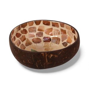 Cuenco de Coco con Madreperla, Lacado a Mano, Incrustaciones de Concha Natural, Decoración Ecológica y Sostenible para el Hogar - Product Image 2