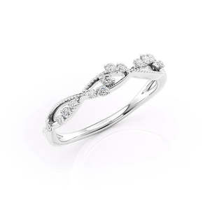 Anillo de Compromiso Tishya con Diamante Moissanite, Plata 925, Chapado en Oro, Corte Redondo, Estilo Art Deco, Elegante y Vintage para Mujer - Product Image 1