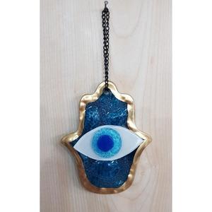 Adorno de ojo malvado de cristal de 12cm, accesorio de decoración para el hogar Hamsa - Product Image 3