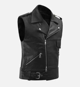 Gilet en cuir 100% à la mode pour hommes vêtements respirants de bonne qualité pour l'hiver nouveau design à un prix raisonnable - Product Image 6