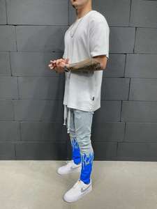 กางเกงผู้ชายสีพื้นป้องกันริ้วรอยผ้าน้ำหนักเบาระบายอากาศได้ดีสไตล์โมเดิร์นทรงสลิมฟิต - Product Image 3