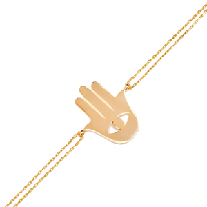 Diseño simple de Hamsa con forma de ojo, pulsera de plata de ley 925 hecha a mano, joyería turca al por mayor - Product Image 5