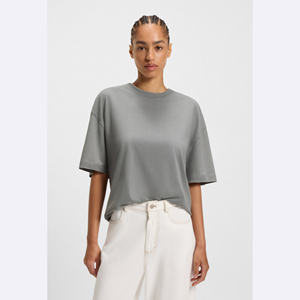 เสื้อยืดสำหรับผู้หญิง180g เสื้อยืดผ้าฝ้าย100% ระบายอากาศได้ดีพิมพ์โลโก้ได้ตามต้องการ - Product Image 1