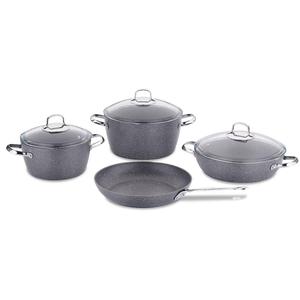 Korkmaz A2892 Nea Set 7 pezzi pentole nere - Product Image 1