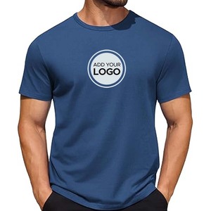 T-shirt en coton filé à l'anneau T-shirt à col rond de gymnastique | Convient aux hommes minces et grands T-shirts unisexes - Product Image 2