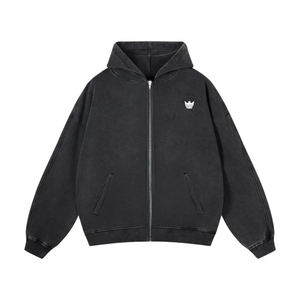 Sudadera con Capucha Extra Grande de Algodón 100% Pesado, Estilo Vintage, con Estampado de Mono, Decolorada al Sol, 420 Gsm, Lavada al Ácido, Desgastada - Product Image 1