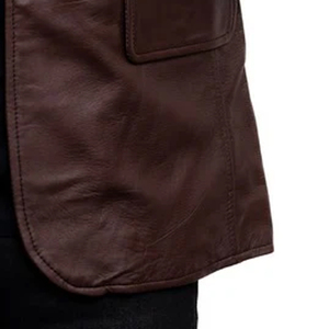 Veste en cuir de vachette véritable personnalisée pour hommes veste en cuir de mode en gros fabriqué au Pakistan veste classique pour hommes - Product Image 3