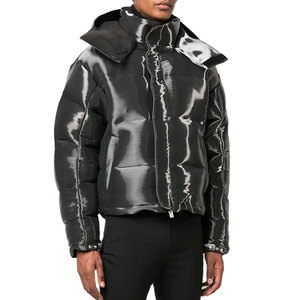 Gilet décontracté pour homme, coupe ajustée, col montant, à capuche, sans manches, en laine, coupe-vent pour l'hiver - Product Image 1