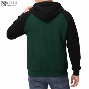 Sudadera con capucha de algodón 100% de alta calidad para hombre, ropa de calle de lana transpirable, jersey para invierno, logotipo bordado personalizado, venta al por mayor en blanco - Product Image 3