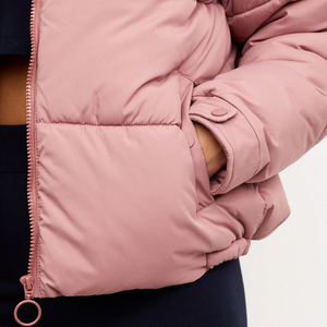 Veste matelassée à fermeture éclair pour femme, style nouveau, logo personnalisé, respirante, col montant, hiver, grande taille, poids lourd, vente en gros - Product Image 6