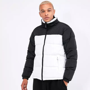 Hot <b>Sale</b> Premium Quality Men's Super Thick Stand Winter Jacket Waterproof Puffer Coat <b>Zipper</b> Custom Logo Woven Cotton Woven - Product Image 2