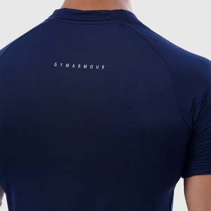 เสื้อยืด Speed Fit สีกรมท่า ผ้าฝ้ายออร์แกนิค 100% น้ำหนัก 200 กรัม ผ้าถัก พิมพ์ลายซิลค์สกรีน เสื้อยืดออกกำลังกาย ดีไซน์เรียบง่าย - Product Image 6